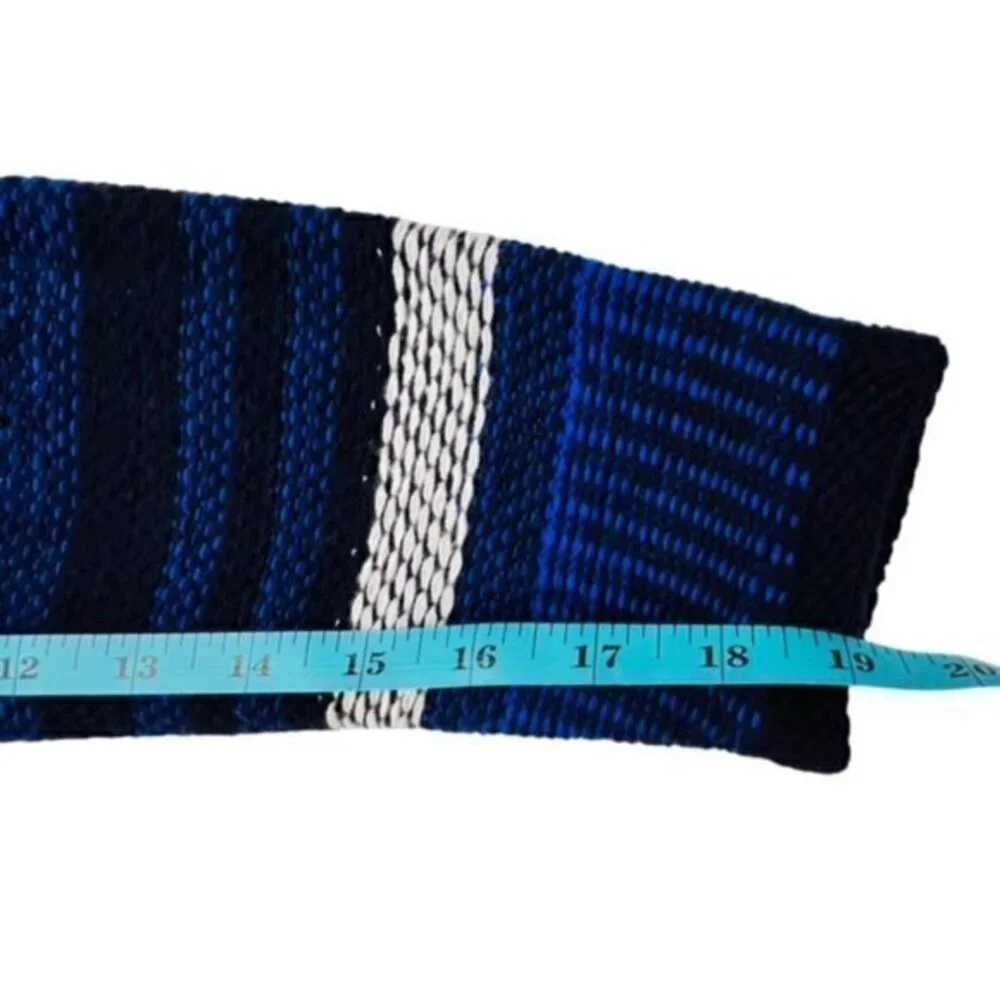 LOFT Womens Striped SOFT Knit MOTO Jacket Asymmetrical Zip Blue Black CITY‎ EUC